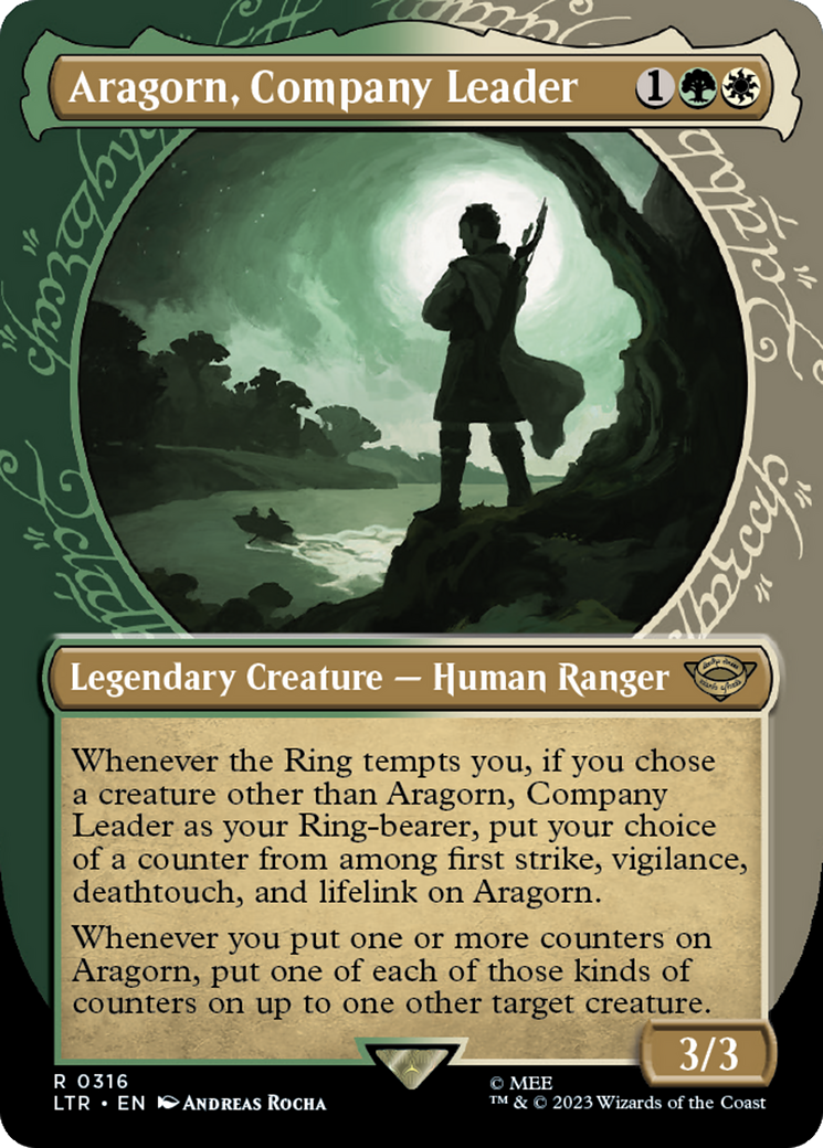 Aragorn, Company Leader (Showcase Ring Frame) [The Lord of the Rings: Tales of Middle-Earth] | D20 Games