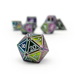 Ironworks - Particle Blast 7 Piece RPG set Alloy Metal Dice | D20 Games