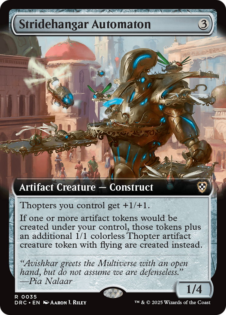 Stridehangar Automaton (Extended Art) [Aetherdrift Commander] | D20 Games