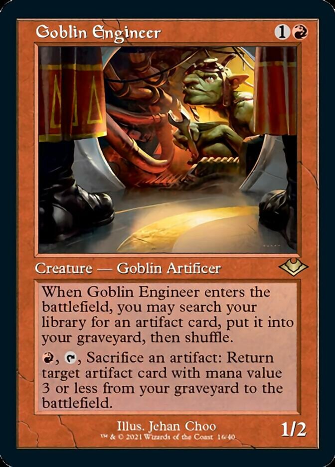 Goblin Engineer (Retro Foil Etched) [Modern Horizons] | D20 Games