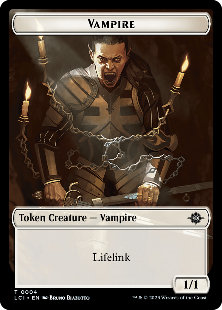 Vampire // Spirit Double-Sided Token [The Lost Caverns of Ixalan Tokens] | D20 Games