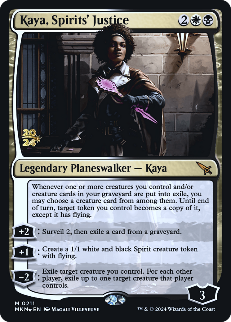 Kaya, Spirits' Justice [Murders at Karlov Manor Prerelease Promos] | D20 Games