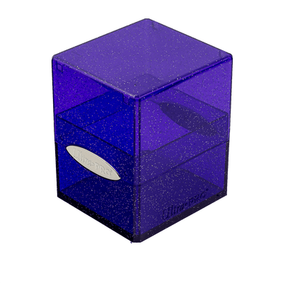 Purple Glitter Satin Cube Deck Box | D20 Games