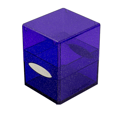 Purple Glitter Satin Cube Deck Box