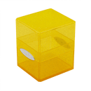 Yellow Glitter Satin Cube Deck Box | D20 Games