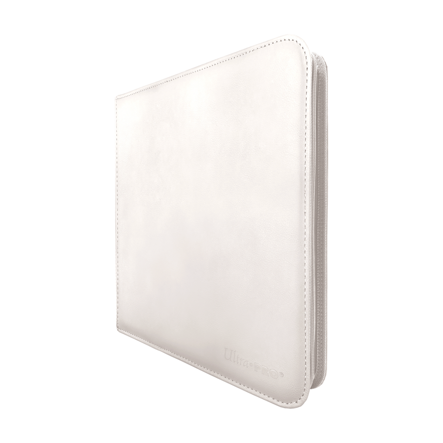 Ultra Pro Vivid 12 Pocket Zippered Pro Binder White | D20 Games