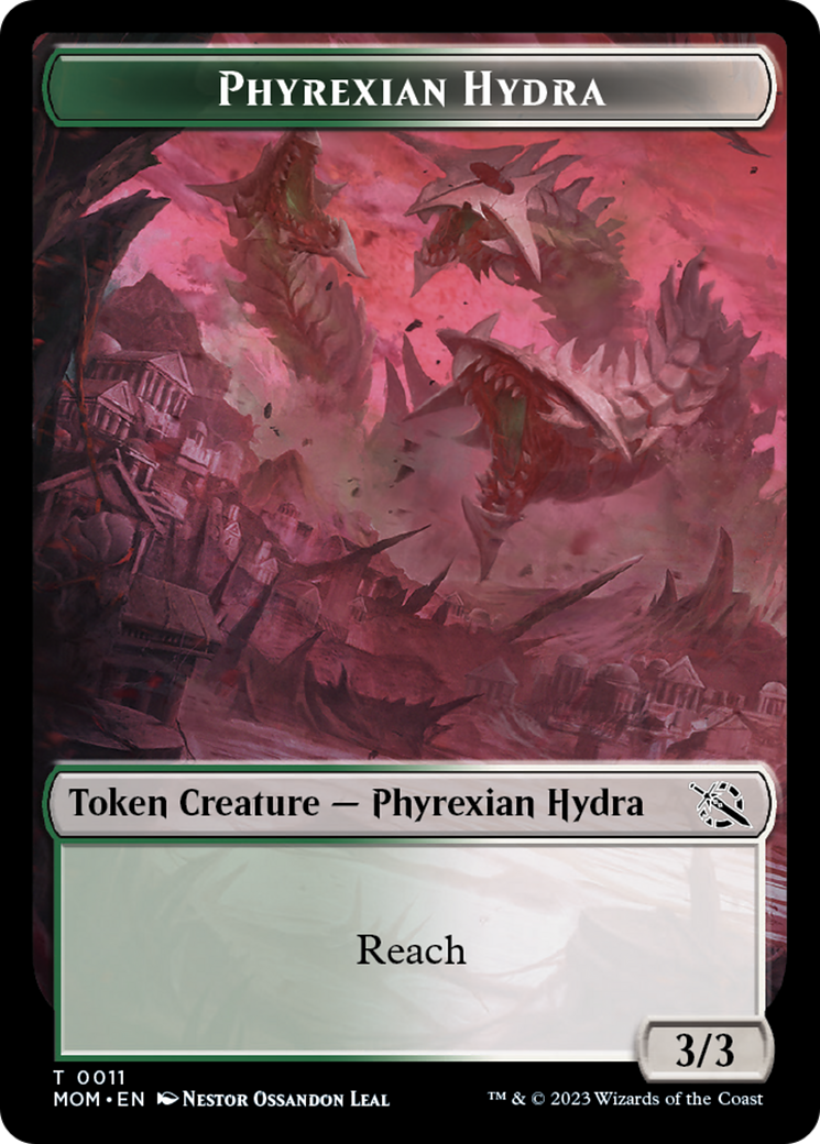 Warrior // Phyrexian Hydra (11) Double-Sided Token [March of the Machine Tokens] | D20 Games