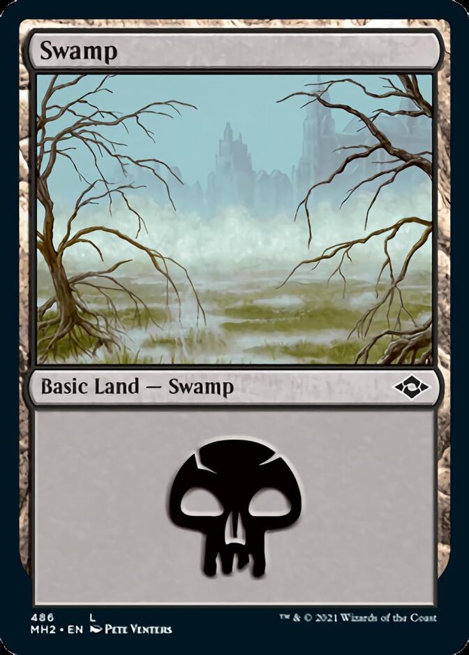 Swamp (486) (Foil Etched) [Modern Horizons 2] | D20 Games