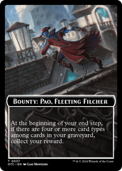 Bounty: Paq, Fleeting Filcher // Bounty Rules Double-Sided Token [Outlaws of Thunder Junction Commander Tokens] | D20 Games