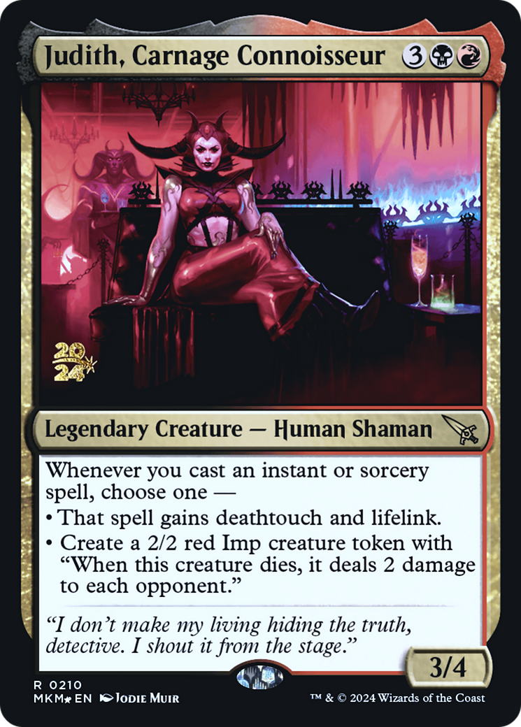 Judith, Carnage Connoisseur [Murders at Karlov Manor Prerelease Promos] | D20 Games