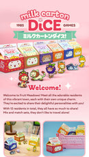 Fruit Meadows Milk Cartons: Kawaii Kiwi Kitty Dice Set
