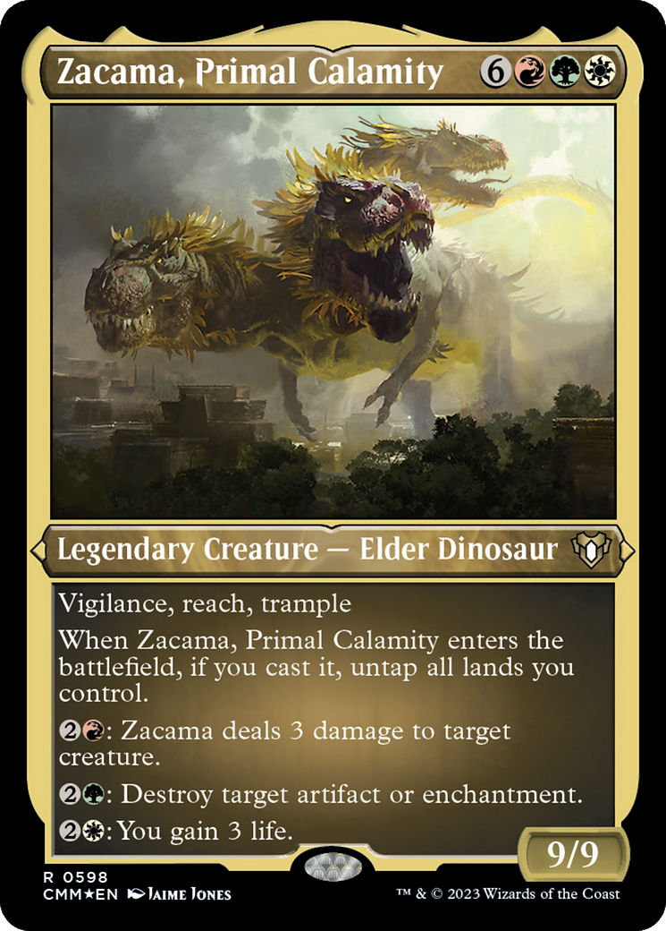 Zacama, Primal Calamity (Foil Etched) [Commander Masters] | D20 Games