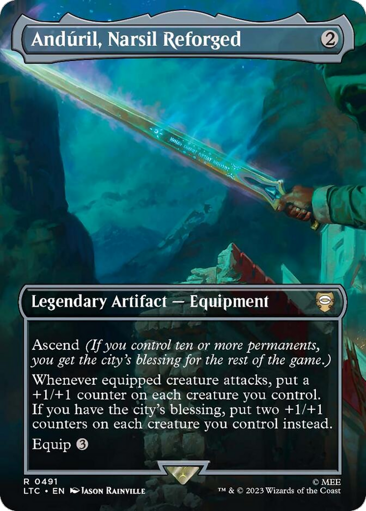 Anduril, Narsil Reforged (Borderless) [The Lord of the Rings: Tales of Middle-Earth Commander] | D20 Games