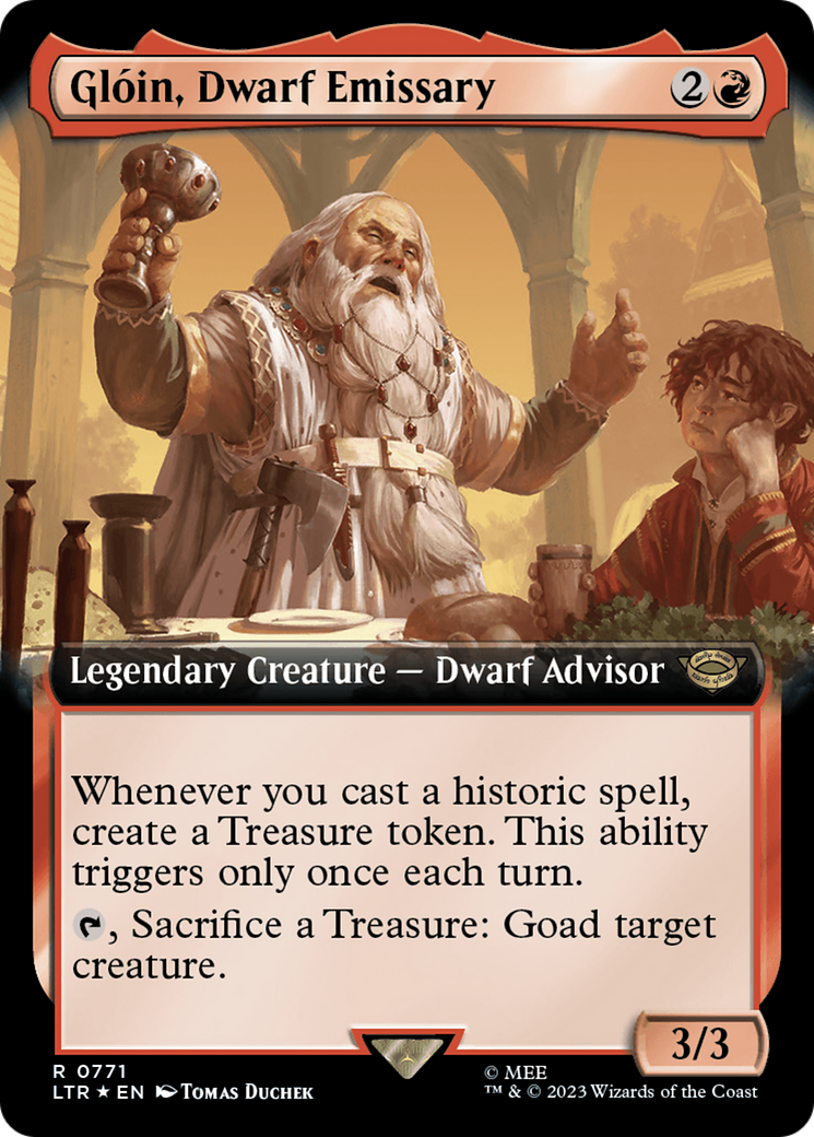 Gloin, Dwarf Emissary (Extended Art) (Surge Foil) [The Lord of the Rings: Tales of Middle-Earth] | D20 Games