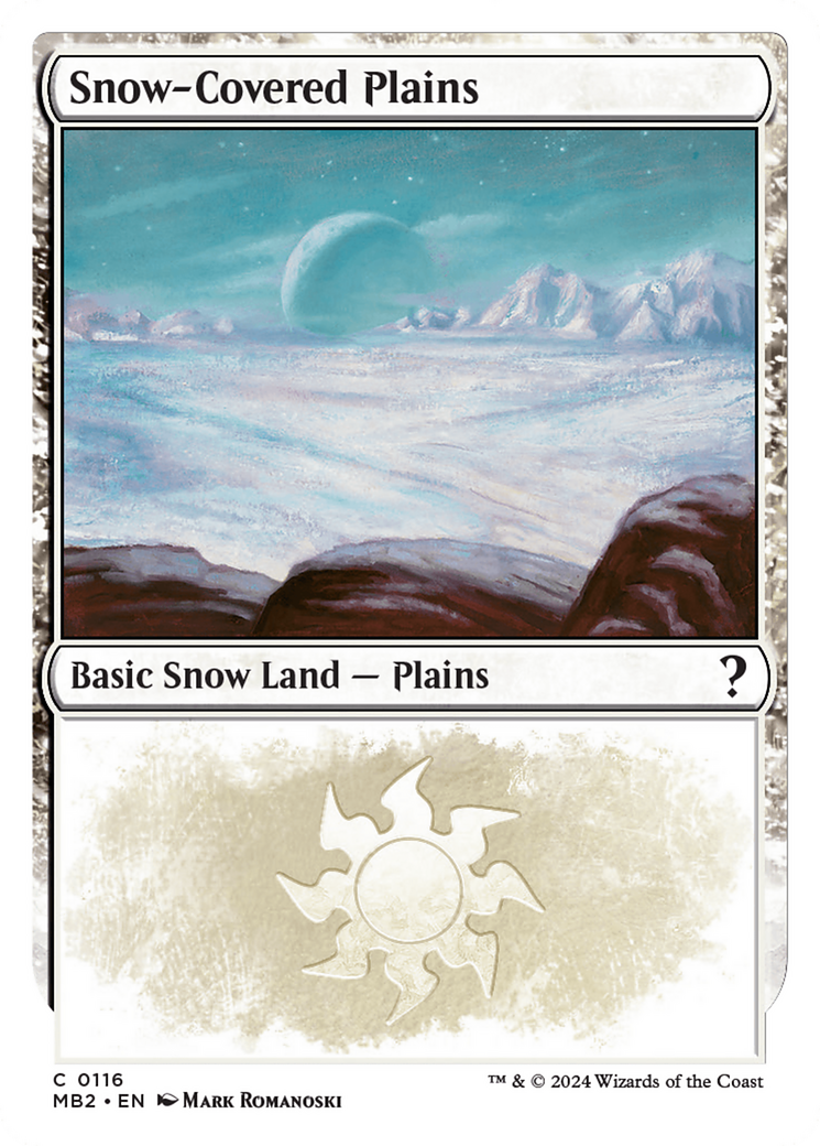 Snow-Covered Plains (White Border) [Mystery Booster 2] | D20 Games