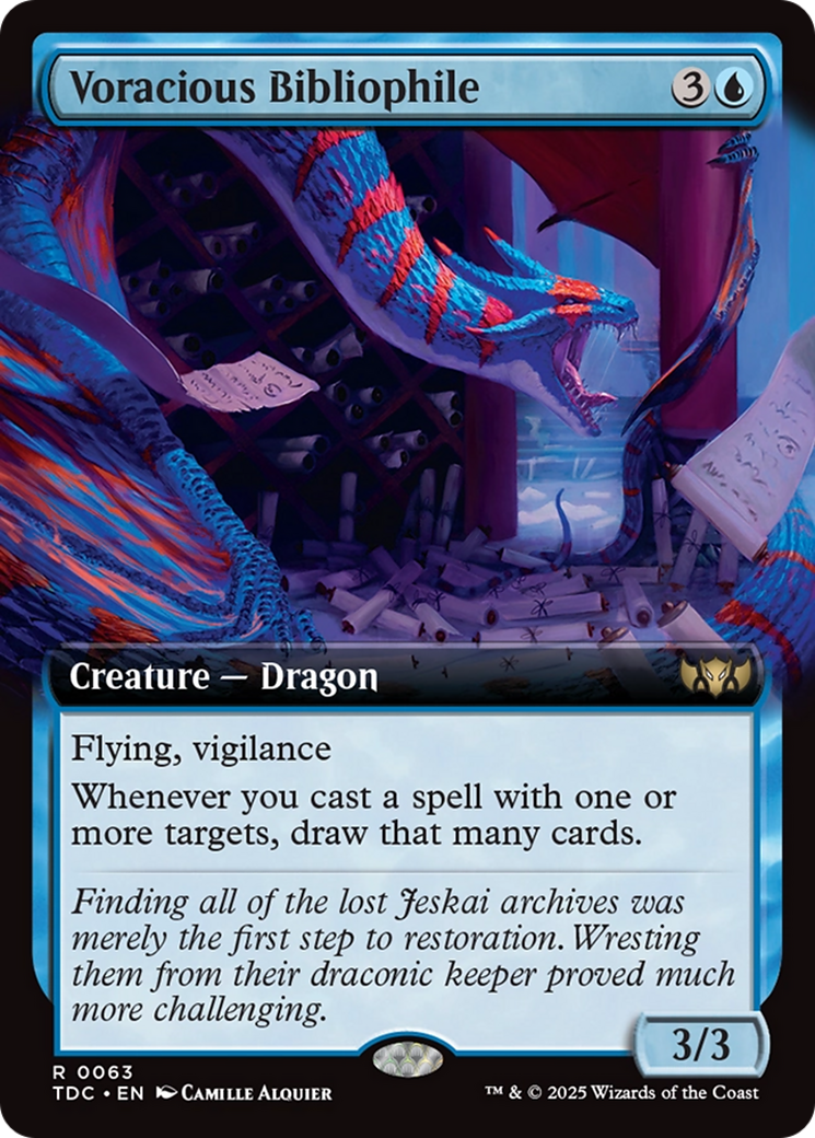 Voracious Bibliophile (Extended Art) [Tarkir: Dragonstorm Commander] | D20 Games