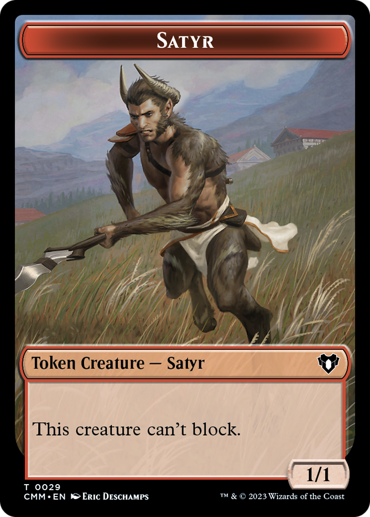 Satyr Token [Commander Masters Tokens] | D20 Games