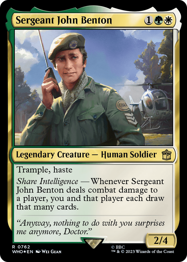 Sergeant John Benton (Surge Foil) [Doctor Who] | D20 Games