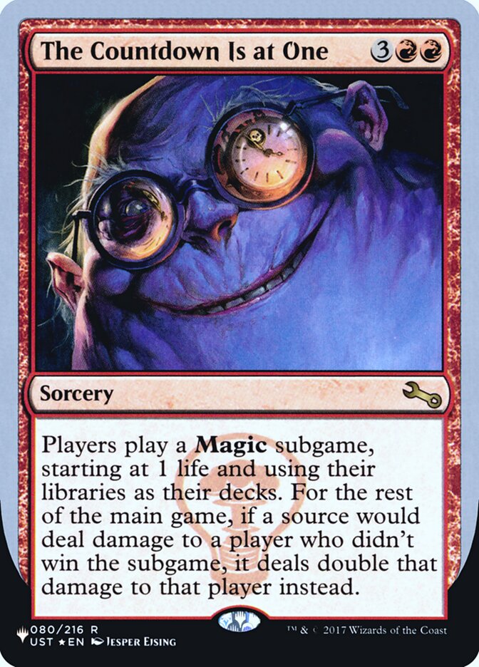 The Countdown Is at One (Unfinity Foil Edition) [The List] | D20 Games