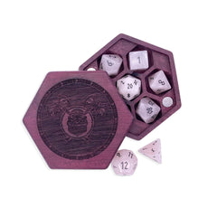 Rose Quartz - 7 Piece RPG Set Gemstone Dice | D20 Games