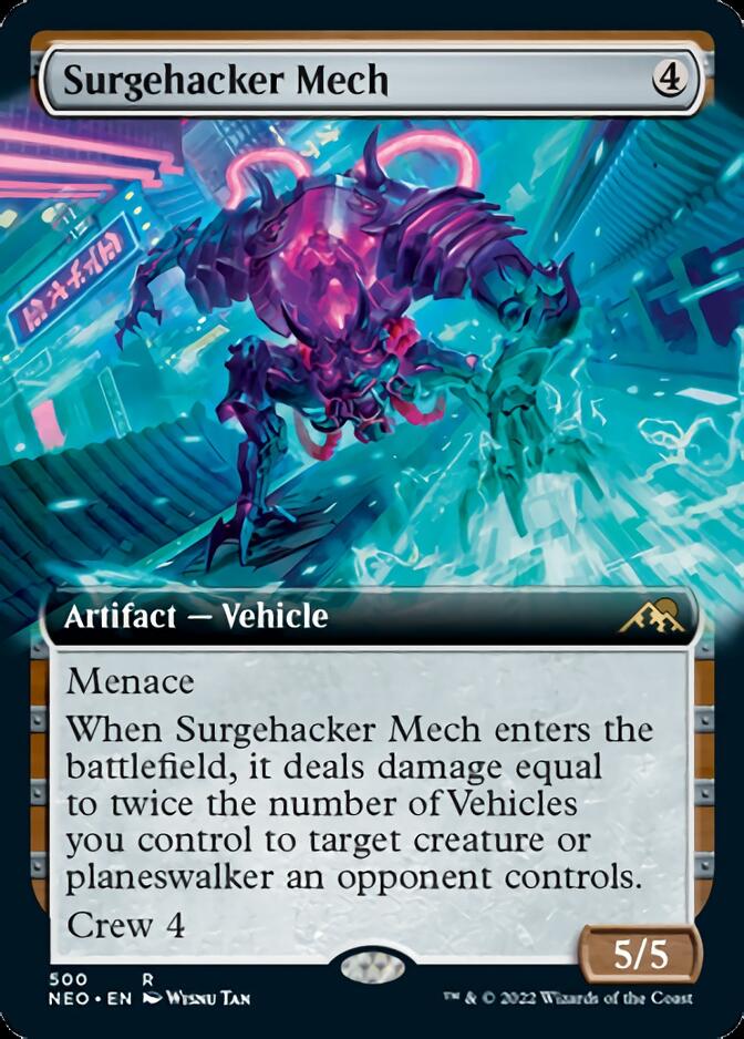 Surgehacker Mech (Extended Art) [Kamigawa: Neon Dynasty] | D20 Games