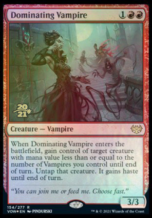 Dominating Vampire [Innistrad: Crimson Vow Prerelease Promos] | D20 Games