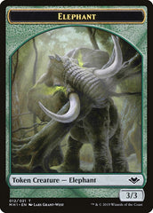 Elemental (008) // Elephant (012) Double-Sided Token [Modern Horizons Tokens] | D20 Games