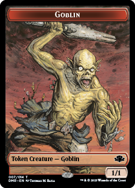 Goblin // Griffin Double-Sided Token [Dominaria Remastered Tokens] | D20 Games