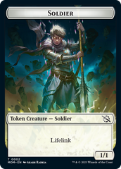 Soldier // Teferi Akosa of Zhalfir Emblem Double-Sided Token [March of the Machine Tokens] | D20 Games