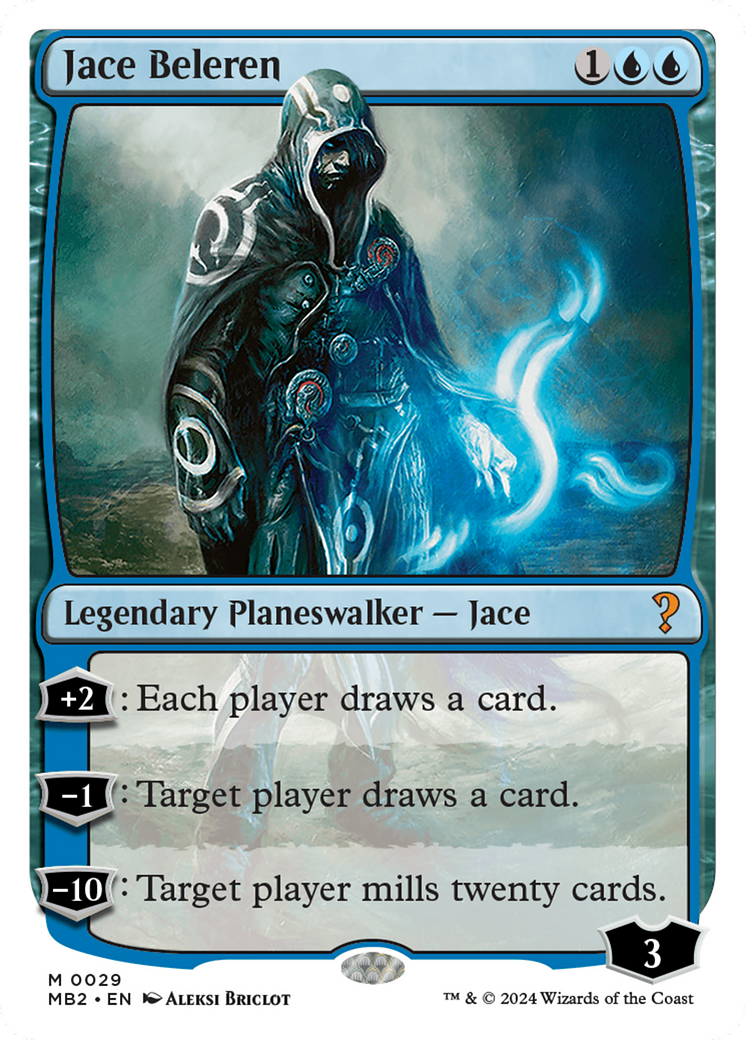 Jace Beleren (White Border) [Mystery Booster 2] | D20 Games