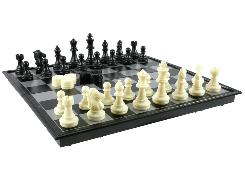 Combo Set - 10" Magnetic Chess with Checkers