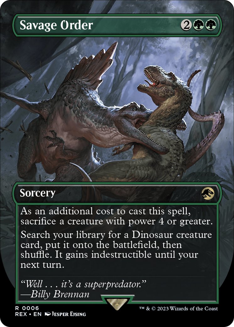 Savage Order (Borderless) [Jurassic World Collection] | D20 Games