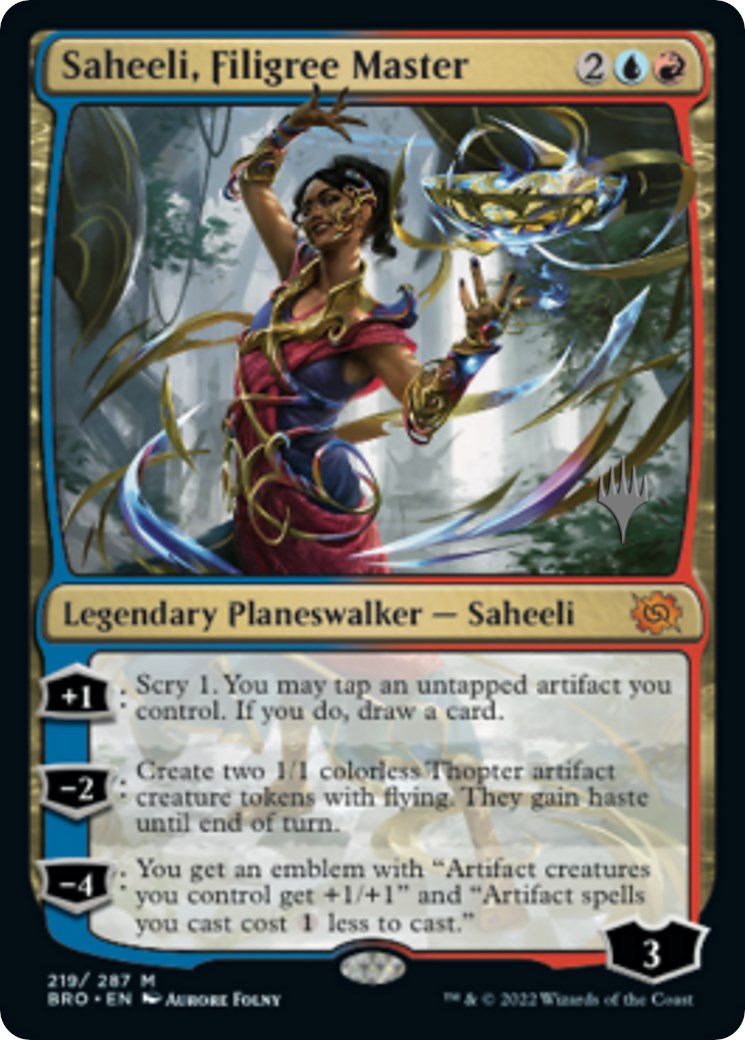 Saheeli, Filigree Master (Promo Pack) [The Brothers' War Promos] | D20 Games