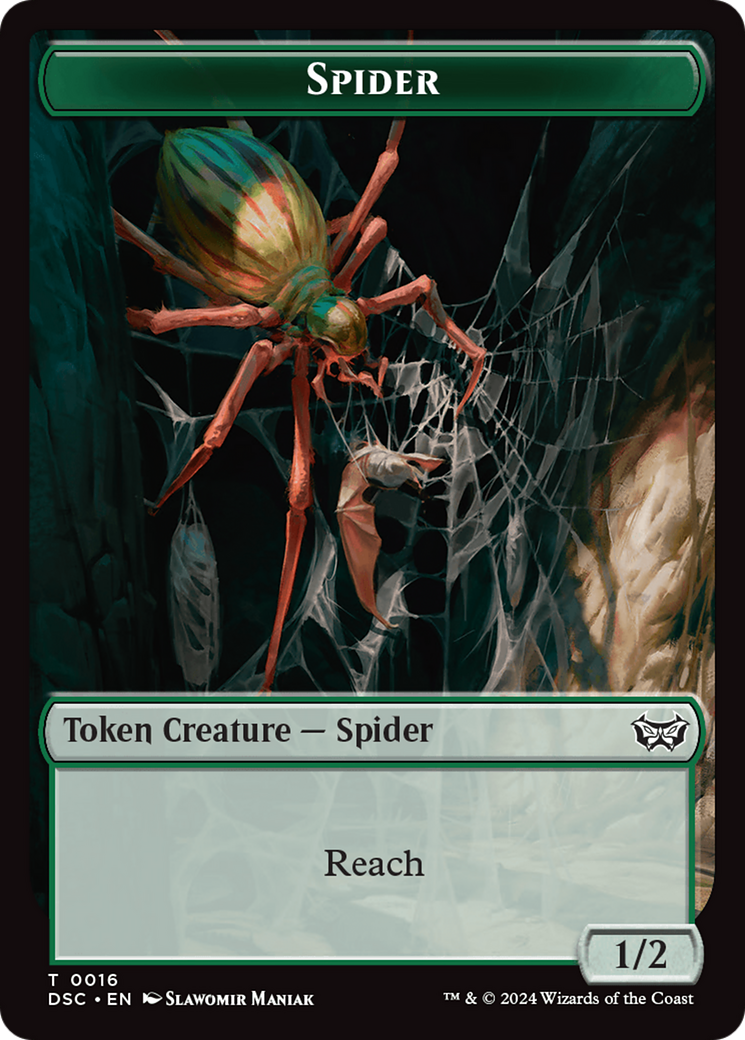 Treefolk // Spider Double-Sided Token [Duskmourn: House of Horror Commander Tokens] | D20 Games