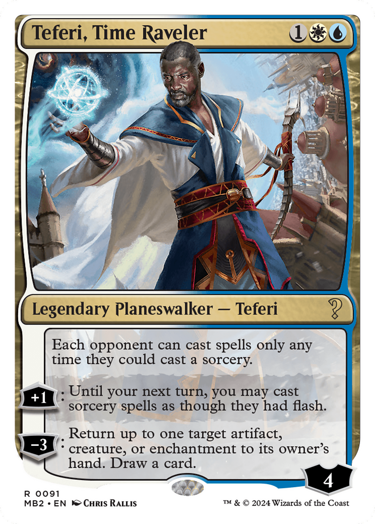 Teferi, Time Raveler (White Border) [Mystery Booster 2] | D20 Games