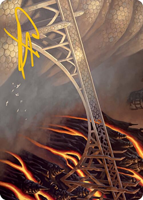 Rustvale Bridge Art Card (Gold-Stamped Signature) [Modern Horizons 2 Art Series] | D20 Games