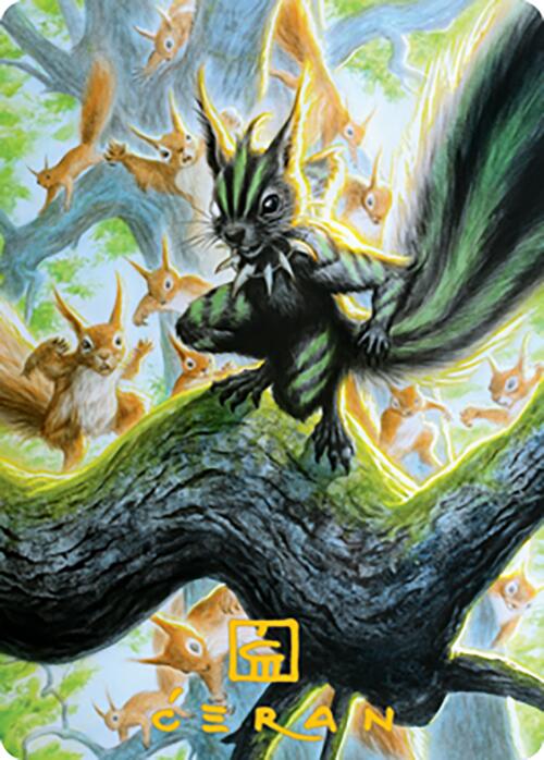 Chatterfang, Squirrel General Art Card (67) (Gold-Stamped Signature) [Modern Horizons 2 Art Series] | D20 Games