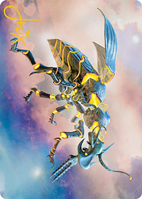 Zabaz, the Glimmerwasp Art Card (Gold-Stamped Signature) [Modern Horizons 2 Art Series] | D20 Games