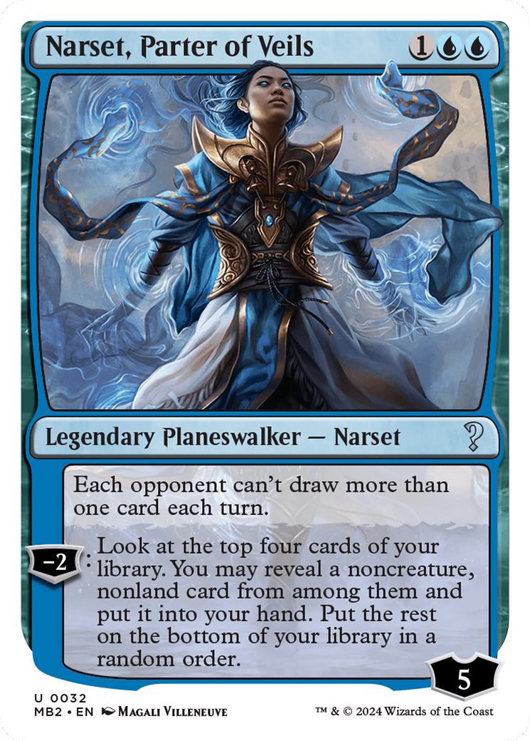 Narset, Parter of Veils (White Border) [Mystery Booster 2] | D20 Games