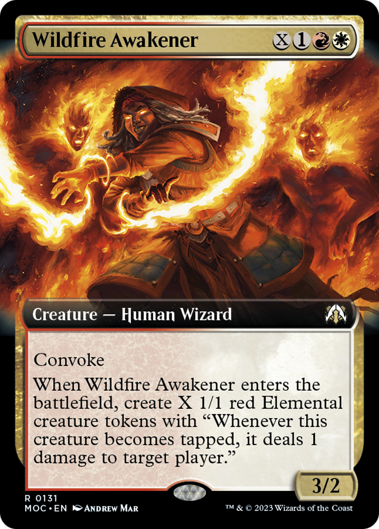 Wildfire Awakener (Extended Art) [March of the Machine Commander] | D20 Games