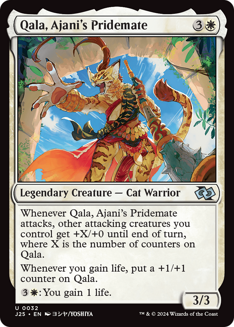 Qala, Ajani's Pridemate (Anime) [Foundations Jumpstart] | D20 Games