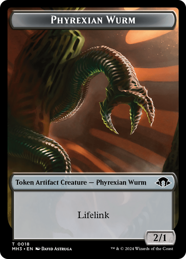 Phyrexian Wurm Token (0018) [Modern Horizons 3 Tokens] | D20 Games