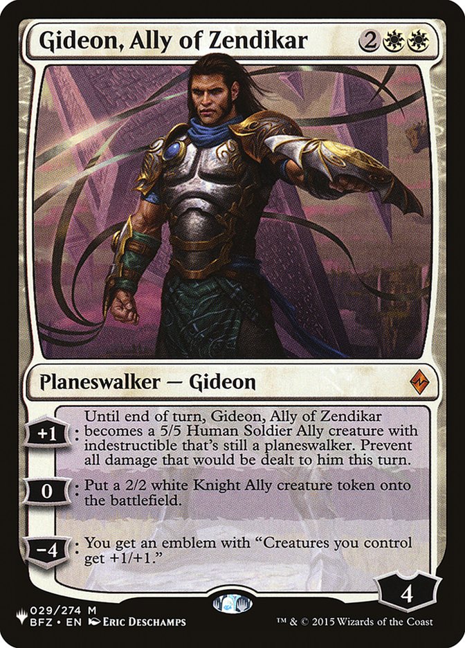 Gideon, Ally of Zendikar [The List] | D20 Games