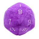 Jumbo d20 Plush Die: Purple with White