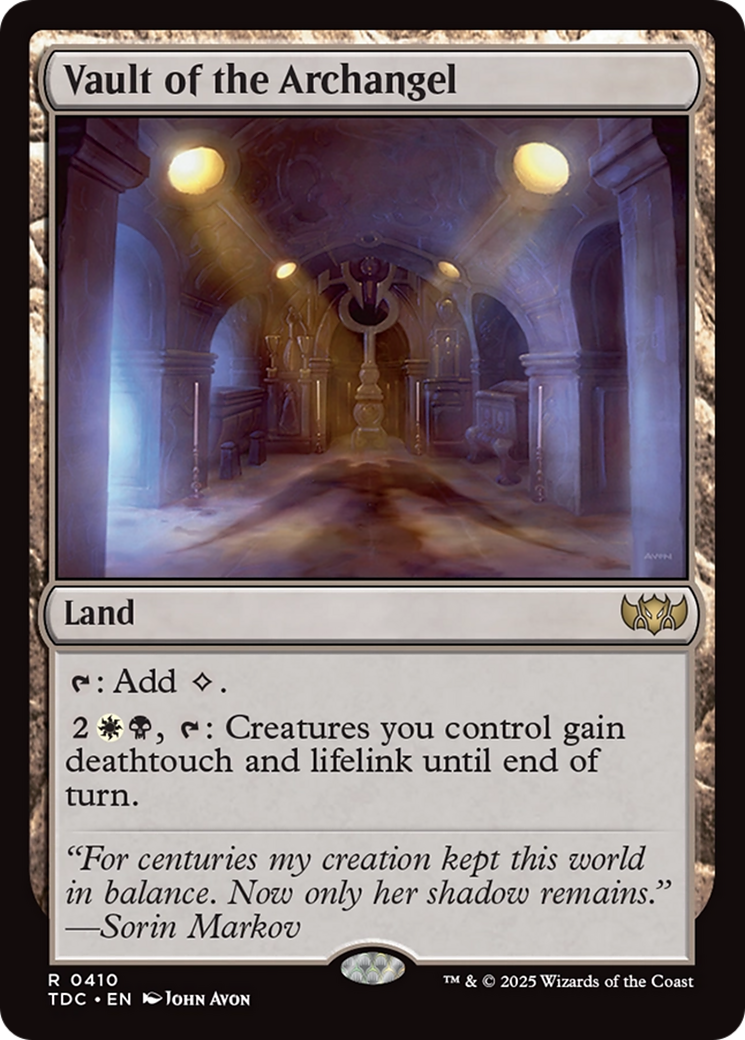 Vault of the Archangel [Tarkir: Dragonstorm Commander] | D20 Games