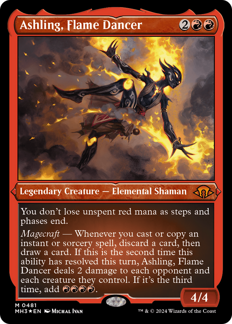 Ashling, Flame Dancer (Foil Etched) [Modern Horizons 3] | D20 Games