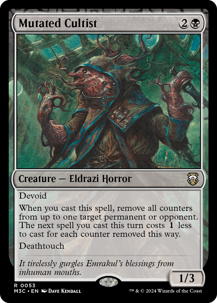 Mutated Cultist (Ripple Foil) [Modern Horizons 3 Commander] | D20 Games