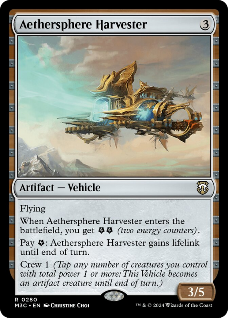 Aethersphere Harvester (Ripple Foil) [Modern Horizons 3 Commander] | D20 Games