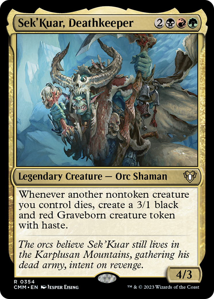 Sek'Kuar, Deathkeeper [Commander Masters] | D20 Games