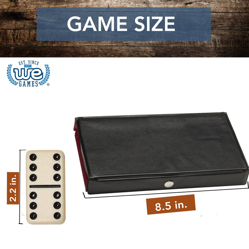Double Nine Dominoes - Ivory Color Tiles, Club Size